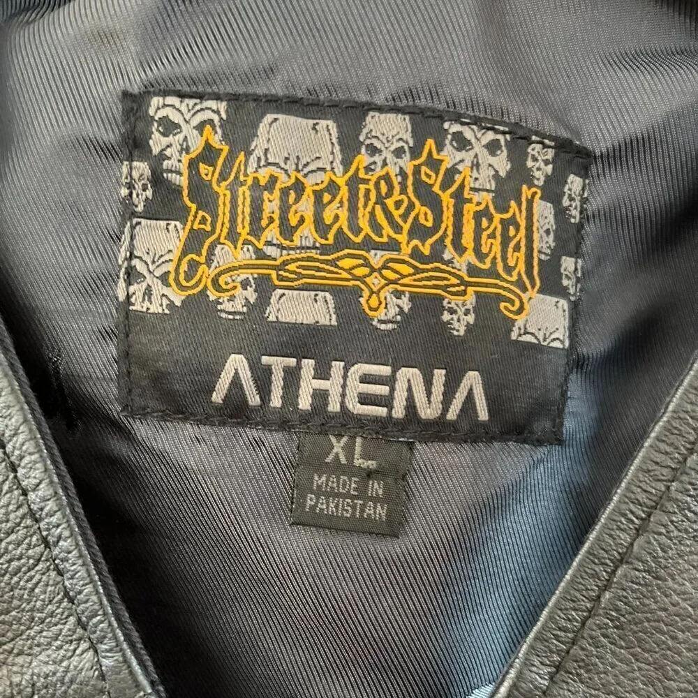 Street & Steel Unisex Moto Motorcycle Mob-Wife V-Neck Vest Sz XL